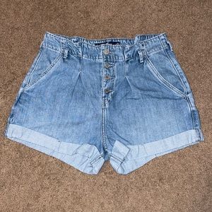 Hollister paper bag waist shorts